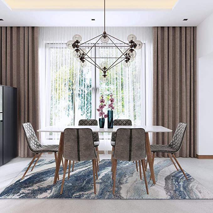 Orren Ellis Alayaa Abstract Blue Area Rug & Reviews Wayfair